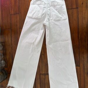 Zara White High-Rise Wide Leg Jeans